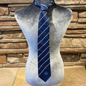 Masonic Revival 100% Silk Navy Striped Mason Neck Tie
